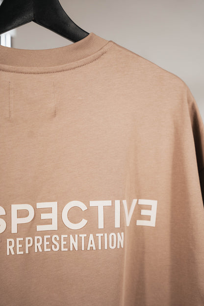 Perspective Basic T-Shirt Brown