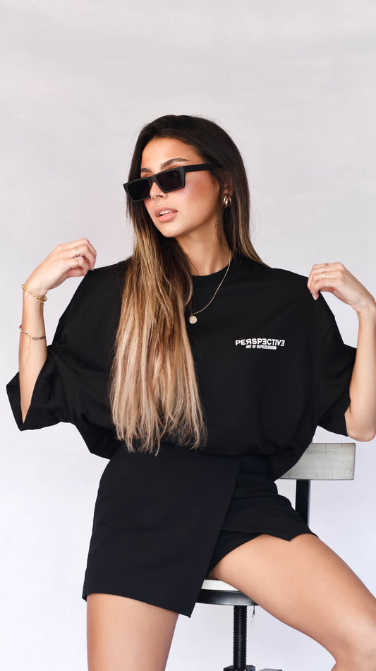 Perspective Basic T-Shirt Black