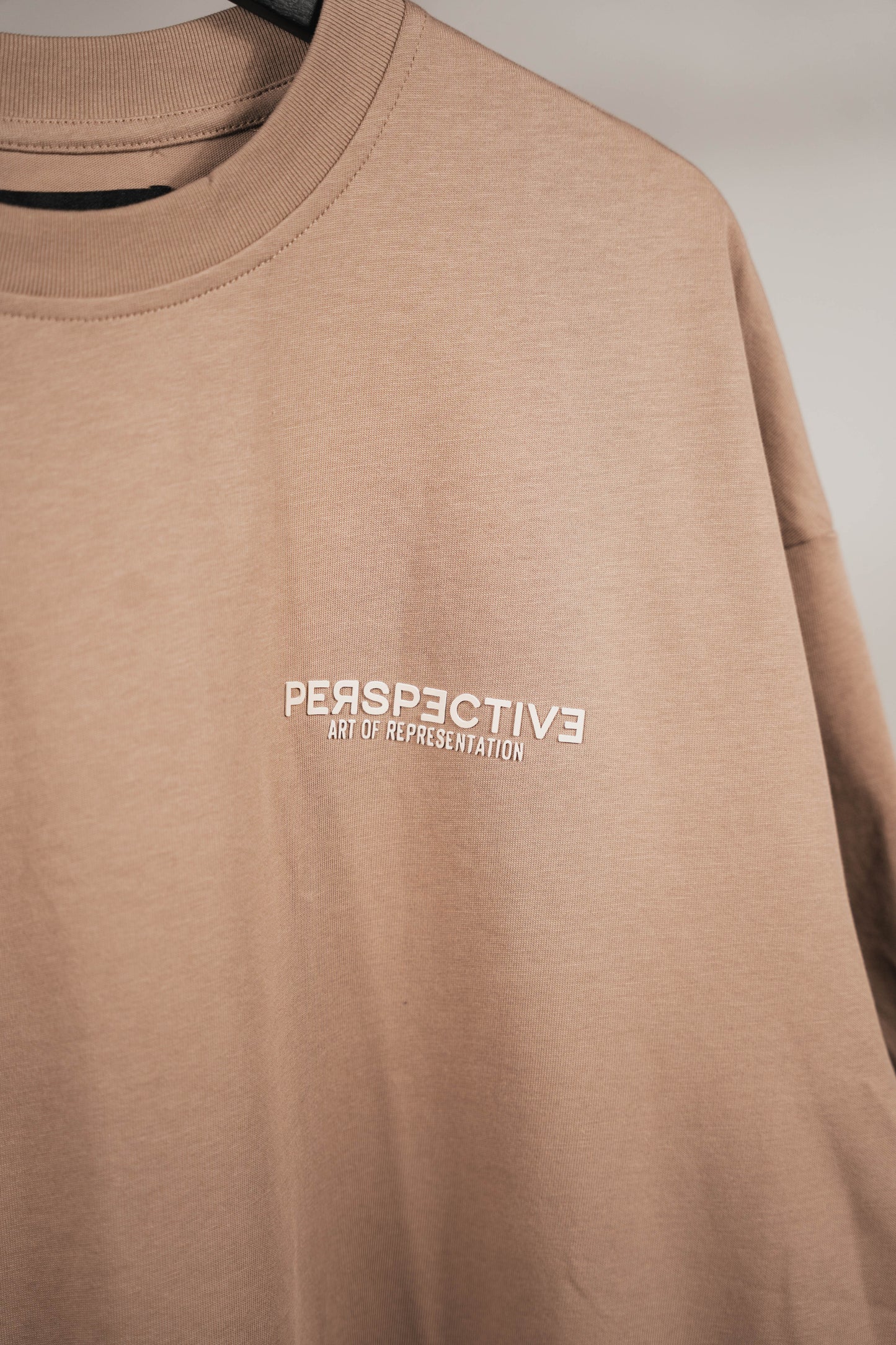 Perspective Basic T-Shirt Brown